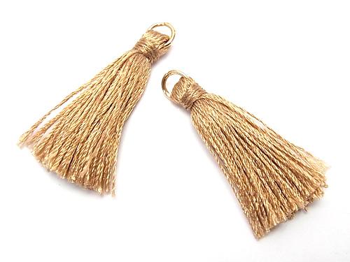10pcs $2.39! Tassel charm with ring [small size] Camel 10pcs
