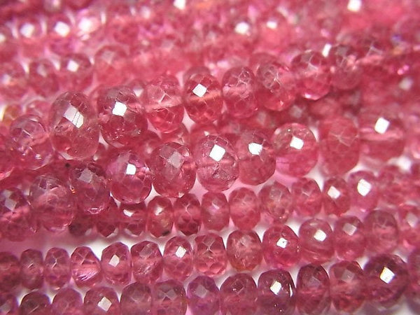 [Video]Top Quality Red Spinel AAA++ Faceted Button Roundel half or 1strand beads (aprx.15inch/38cm)