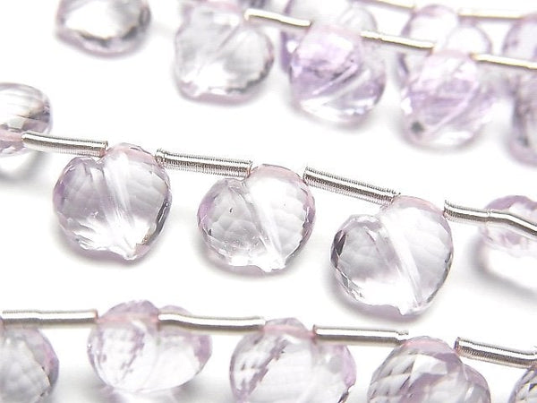 [Video] High Quality Pink Amethyst AAA Line Carved Heart cut 3pcs-1strand beads (aprx.8inch / 20cm)