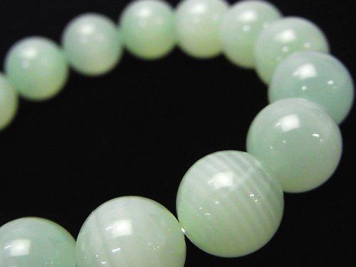 [Video] [One of a kind] Top Quality Afghanistan Green Calcite AAAA Round 13.5mm Bracelet NO.1
