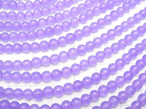 1strand $2.79! Purple Color Jade (Clear Type) Round 4mm 1strand (aprx.15inch / 38cm)