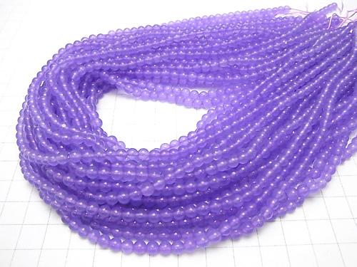 1strand $2.79! Purple Color Jade (Clear Type) Round 4mm 1strand (aprx.15inch / 38cm)