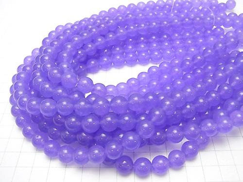 1strand $5.79! Purple Color Jade (Clear Type) Round 10mm 1strand (aprx.15inch / 37cm)