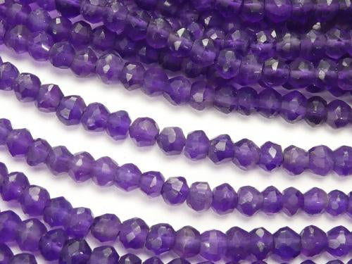 Sale!  1strand $13.99! Amethyst AA++ Faceted Button Roundel  1strand (aprx.13inch/33cm)
