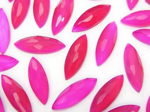 Fuchsia pink Chalcedony AAA Rose Cut Marquise 15 x 5 mm 3pcs $3.79!