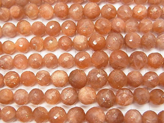 [Video] Sunstone AAA- Faceted Round 6-10mm size gradation 1strand beads (aprx.7inch/18cm)