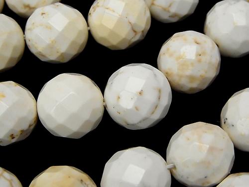 Magnesite  64Faceted Round 14mm half or 1strand (aprx.15inch/37cm)