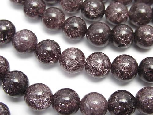 1strand $7.79! Dark brown color Cracked Crystal Round 8mm 1strand (aprx.15inch / 36cm)