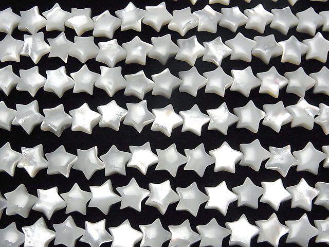 [Video] High Quality White Shell (Silver-lip Oyster )AAA Star 8x8mm 1/4 or 1strand beads (aprx.15inch/38cm)