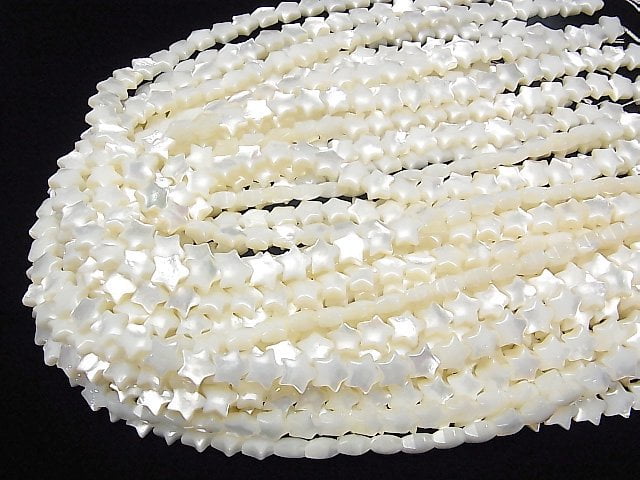[Video] High Quality White Shell (Silver-lip Oyster)AAA Star 10x10mm 1/4 or 1strand beads (aprx.15inch/38cm)