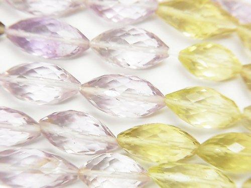 [Video]High Quality Mixed Stone AAA- Faceted Rice  half or 1strand beads (aprx.15inch/37cm)