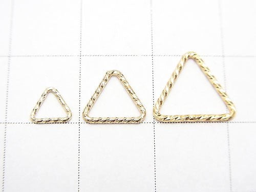 14KGF Triangle Ring (Closed) Glitter [5mm][7.6mm][10mm] 10pcs