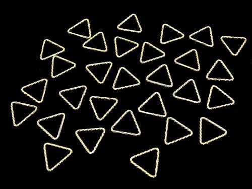 14KGF Triangle Ring (Closed) Glitter [5mm][7.6mm][10mm] 10pcs