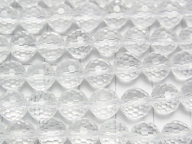 [Video] High Quality! Crystal AAA + 128 Faceted Round 8 mm "Special cut" 1/4 or 1strand beads (aprx.15 inch / 36 cm)
