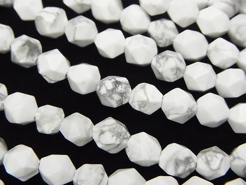 1strand $6.79! Howlite Magnesite  24Faceted Round 6mm 1strand (aprx.15inch/37cm)