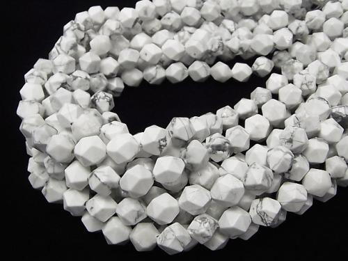 1strand $8.79! Howlite Magnesite  24Faceted Round 10mm 1strand (aprx.15inch/37cm)