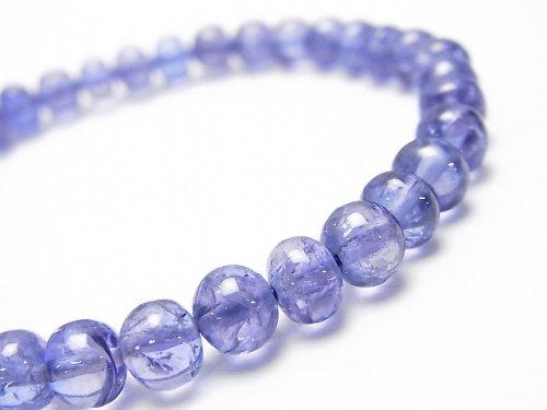 [Video] [One of a kind] Top Quality Tanzanite AAA++ Roundel 6x6x5mm Bracelet   NO.28