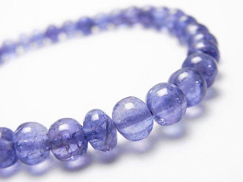[Video] [One of a kind] Top Quality Tanzanite AAA++ Roundel 6x6x5mm Bracelet   NO.30