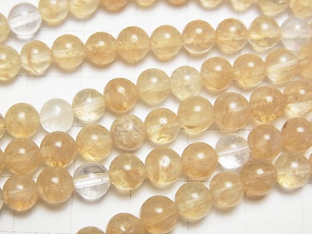Synthetic Opal Round 6mm Yellow 1strand beads (aprx.15inch / 36cm)