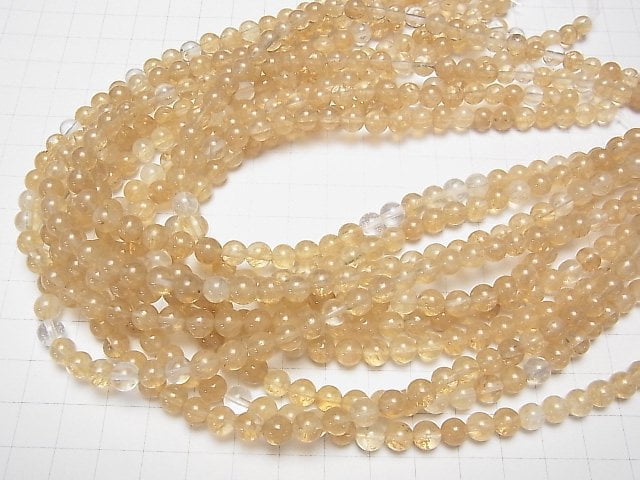 Synthetic Opal Round 6mm Yellow 1strand beads (aprx.15inch / 36cm)