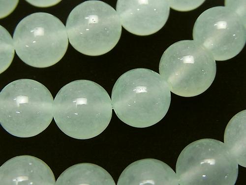 1strand $5.79! Pastel Green Color Jade (Clear Type) Round 10mm 1strand (aprx.15inch / 37cm)