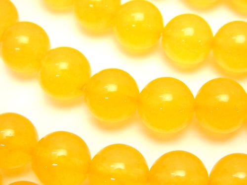 1strand $5.79! Yellow Color Jade (Clear Type) Round 10mm 1strand (aprx.15inch / 37cm)