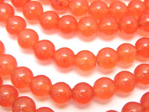1strand $3.79! Red Color Jade (Clear Type) Round 6mm 1strand (aprx.15inch / 37cm)