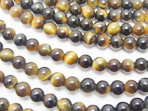 1strand $7.79! High Quality Mix Tiger Eye AAA Round 4mm 1strand (aprx.15inch / 38cm)