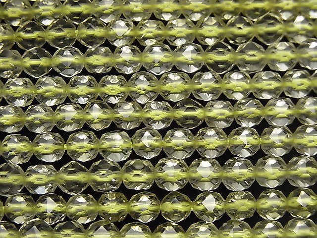 [Video]High Quality! Lemon Quartz AAA Star Faceted Round 7mm 1/4 or 1strand beads (aprx.15inch/38cm)
