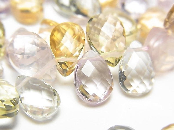 [Video] High Quality Mixed Stone AAA Faceted Pear Shape 9x6x3mm 1strand beads (aprx.2inch / 5cm)