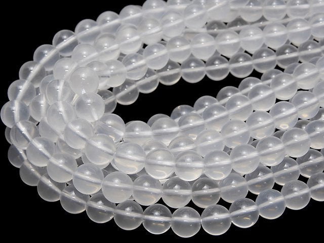 [Video] Milky Quartz AAA Round 10mm half or 1strand beads (aprx.15inch/38cm)