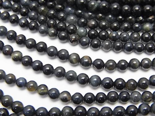 1strand $4.79! Natural color blue Tiger Eye AA ++ Round 3mm 1strand (aprx.15inch / 38cm)