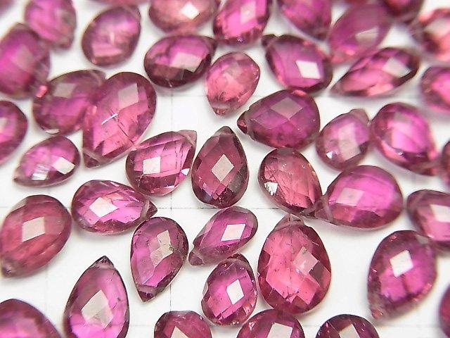 [Video] High Quality Rubellite (Red Tourmaline) AAA Pear shape Faceted Briolette [S size] 5pcs