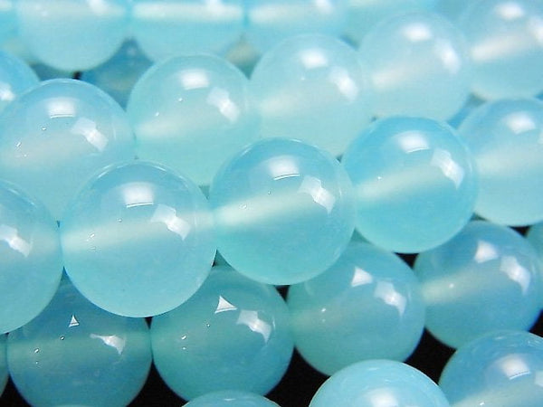 [Video]Sea Blue Chalcedony AAA Round 12mm 1/4-1strand beads (aprx.15inch/38cm)