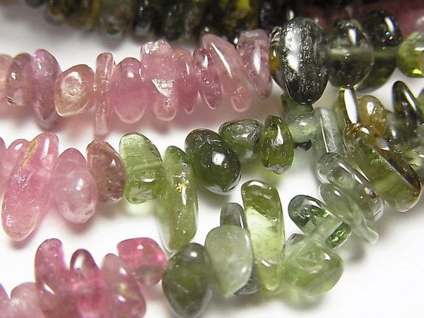 [Video] Multicolor Tourmaline AA++ Chips (Small Nugget) 1strand beads (aprx.15inch / 38cm)