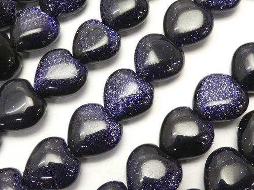 1strand $9.79! Blue Golden Sand Stone AAA Heart 10 x 10 x 5 mm 1strand (aprx.15 inch / 36 cm)