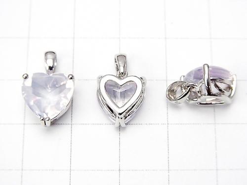 High Quality Scorolite AAA Heart Faceted [S] [M] Pendant Silver 925
