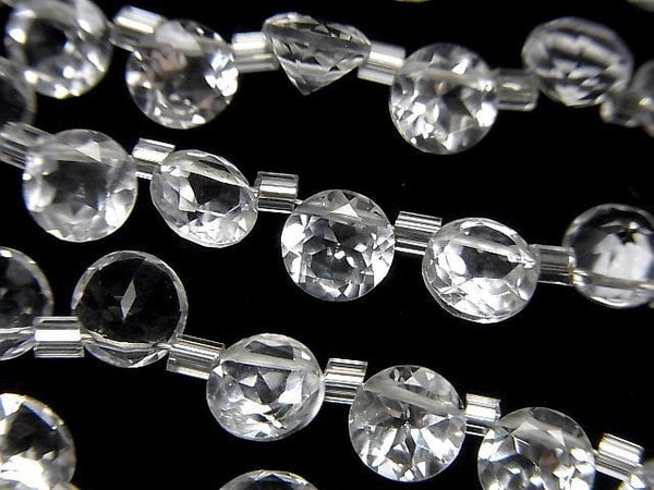 [Video] High Quality White Topaz AAA Round Faceted 6x6mm half or 1strand (26pcs)