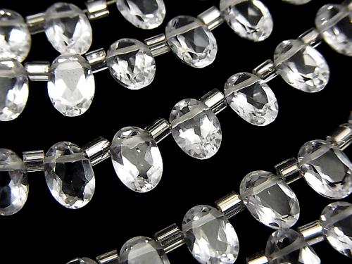 High Quality White Topaz AAA Oval Faceted 7 x 5 x 3 mm half or 1 strand (aprx.7 inch / 18 cm)