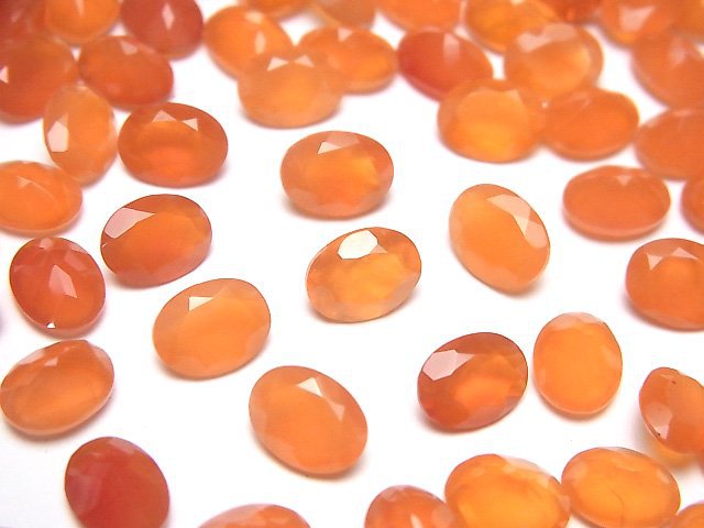 [Video]High Quality Carnelian AAA Loose stone Oval Faceted 8x6mm 5pcs