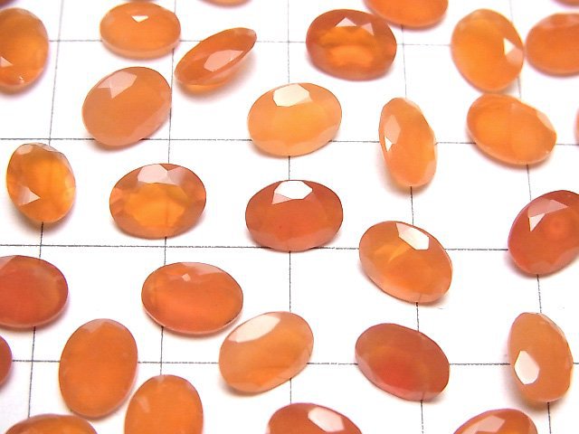 [Video]High Quality Carnelian AAA Loose stone Oval Faceted 8x6mm 5pcs