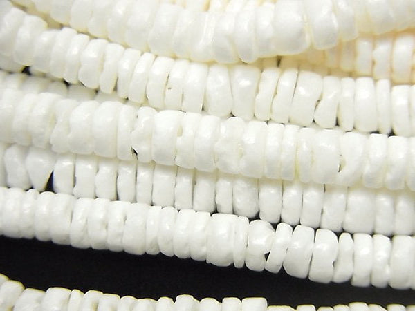 Ritobu Shell Roundel (Heishi)5x5x1.5mm White 1strand beads (aprx.24inch/59cm)