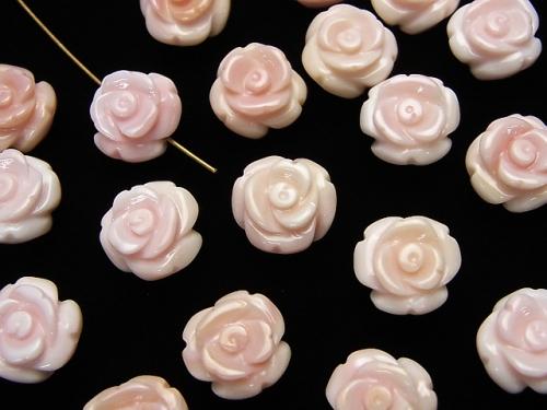 Queen Conch Shell AAA Rose 12 mm [Drilled Hole] 2 pcs $6.79!
