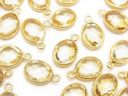 High Quality Citrine AAA Bezel Setting Faceted Oval 11x9 [One Side ] 18KGP 3pcs $9.79