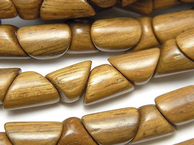 Wood Beads  Triangle Tube 12x8x8mm 1strand beads (aprx.15inch/38cm)
