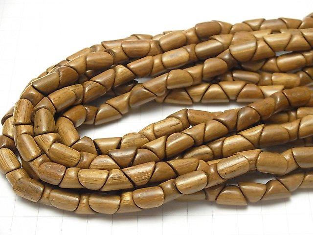 Wood Beads  Triangle Tube 12x8x8mm 1strand beads (aprx.15inch/38cm)