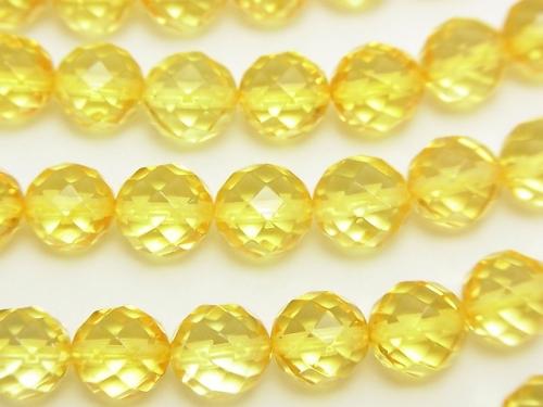 Baltic Amber Faceted Round 8 mm Yellow color 1/4 or 1strand (aprx.15 inch / 38 cm)