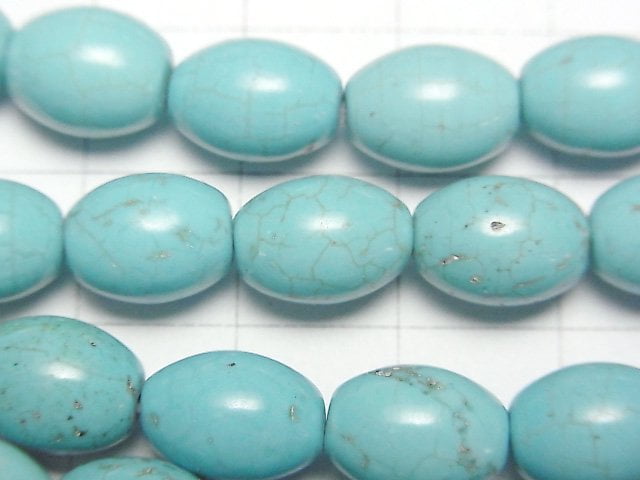 [Video]Magnesite Turquoise Rice 11x8x8mm 1strand beads (aprx.15inch/37cm)