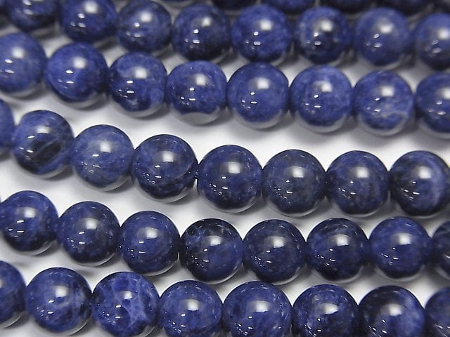 [Video]High Quality Sodalite AAA Round 6mm half or 1strand beads (aprx.15inch/38cm)