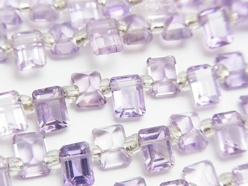 High Quality Pink Amethyst AAA rectangle Faceted 7 x 5 mm half or 1 strand (aprx.7 inch / 18 cm)